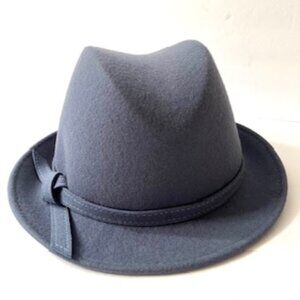 Alessandra Bacci Firenze Women’s 100% Wool Blue Fedora Hat , Made in Italy